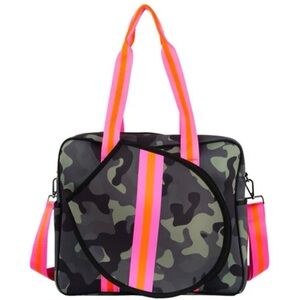 Queen of the Court Camouflage Tote with Pink and Orange Accents